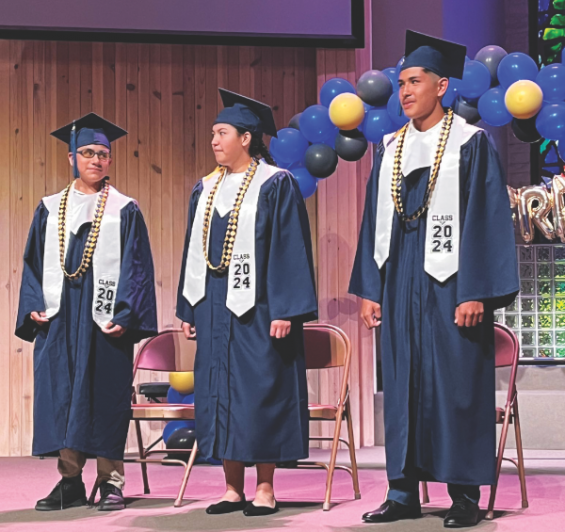 Three graduates from Vegas Valley Adventist Academy are celebrated for their accomplishment.