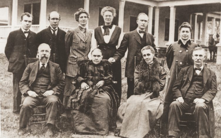 Ellen White (front row, seated center) in Madison, Tennessee, in 1909 during a trip to the South in which she visited Oakwood for the second time.
